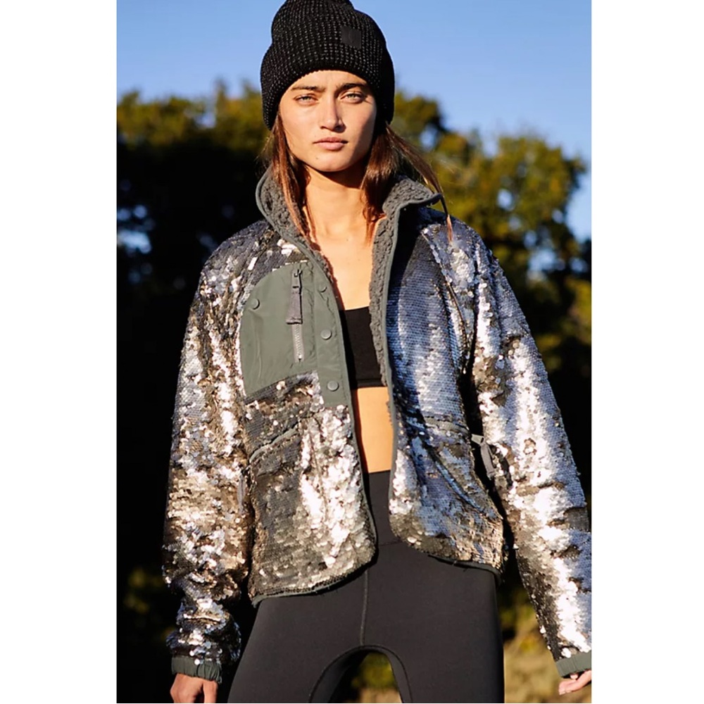 Free People Movement Hit The Slopes Sequin Jacket